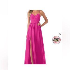 Azazie Cora bridesmaid dress fuschia A14